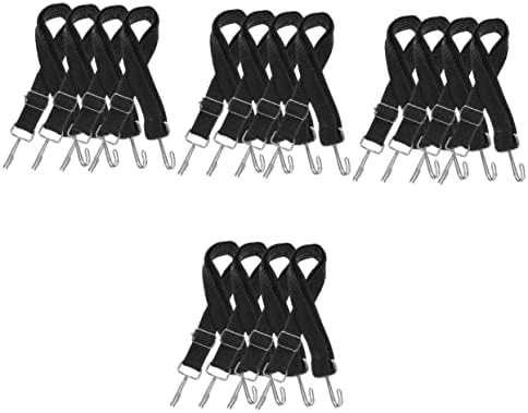 Doitool 16 pcs corda elástica de nylon preto elástico