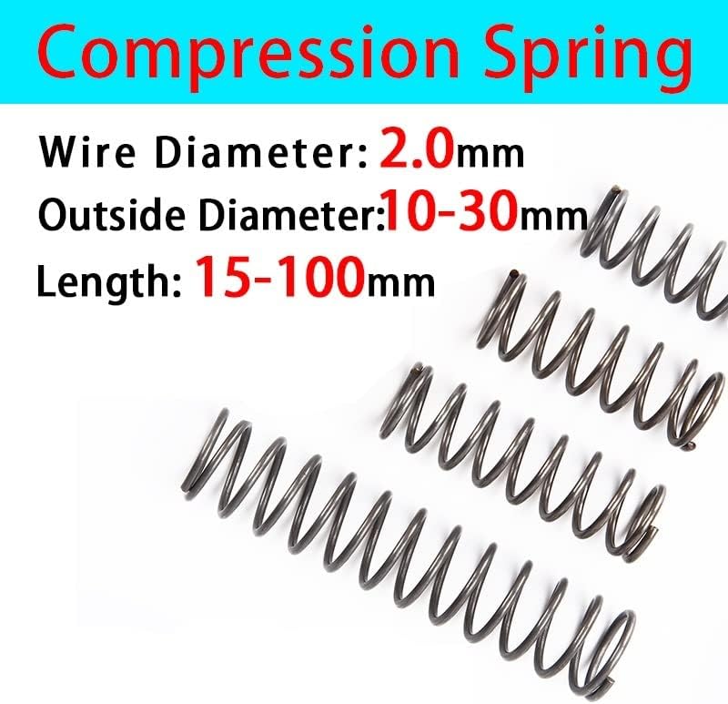 Diâmetro do fio de mola compactado 2 mm de diâmetro externo de 10 a 30mm de release release mola placa de pressão Mola, tamanho: 30mm)