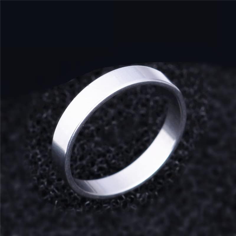 Kolesso 316l 4mm Rings Tiny Band Ring para homens e mulheres moda prata cauda anel-80290