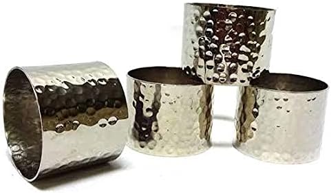Uni_crafts martelados bronze anéis para mesa de jantar e decoração para a festa de casamento