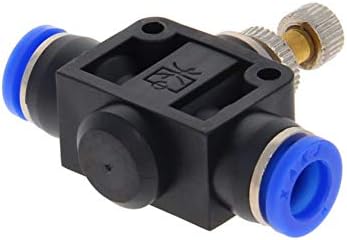 Bettomshin 2pcs LSA-6 Válvula de controle de ar pneumática, 6mm a 6 mm com encaixe de push a conexão, união reta e pneumática