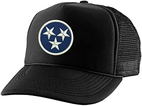 AllTrends Tennessee State Flag Star Trucker Hat Hat Bordado Baseball Cap ajustável Snapback Ajusta