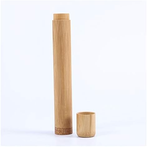 DDDCM Caixa de dentes portátil Capa de caixa de bambu Caixa de dente de bambu Organizador Acessórios para banheiros Acessórios para