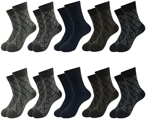 Kfjbx 10 pares/lote de lã Socks Men Winter Cashmere Socks Breathable Men