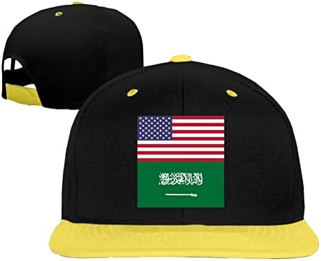 Hifenli EUA Arábia Saudita Bandeiras Hip Hop Cap Cap Boys Girls Snapback Hat Hat Baseball Hats