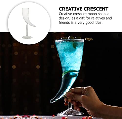 Doitool copos transparente de peru mesa decoração de coquetel de vidro de lua de vidro martini copo de vidro individualidade Torrindo tocador de peixes