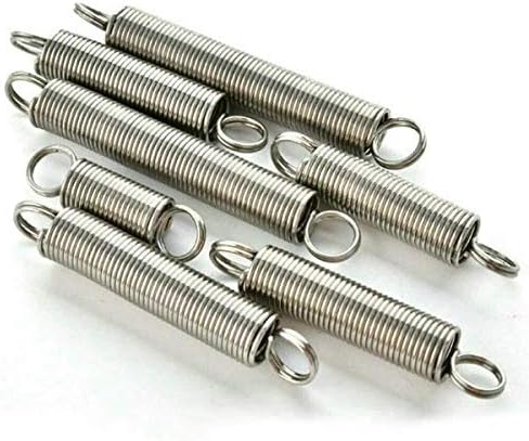 Conjunto de mola SOGUDIO 10pcs diâmetro externo Diâmetro de fio de 7 mm 0. gancho duplo de 6 mm Pequeno extensão de tensão de expansão Hardware de mola 304 Aço inoxidável 0. 6 x 7 x 35 mm mola mola