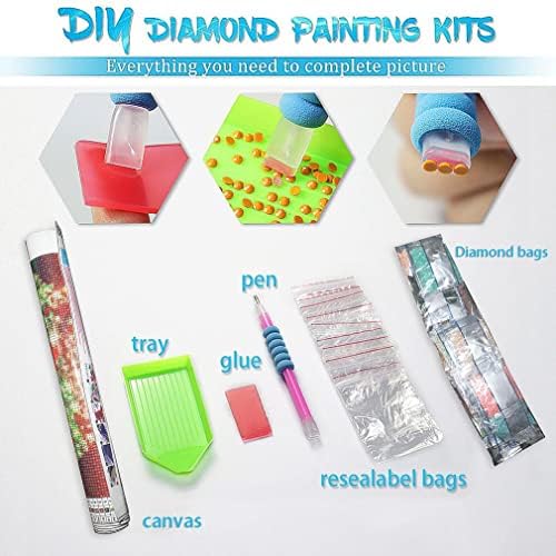 Kits de pintura de diamante de cogumelos, kits de pintura de diamante 5D para adultos crianças kits de arte diamante diy