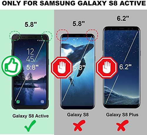 Miss Arts for Galaxy S8 Caso ativo à prova de choque e slim anti -arranhão kit de proteção com [Proteção de queda] Caso de capa de
