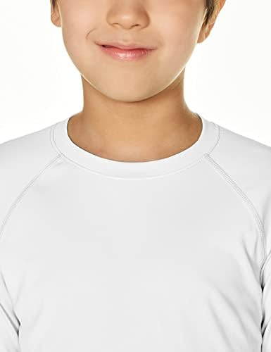 CQR Kids Youth UPF 50+ Camisas de sol, camiseta de manga comprida de ajuste seco, camisa de pesca da proteção solar UV, camiseta esportiva atlética