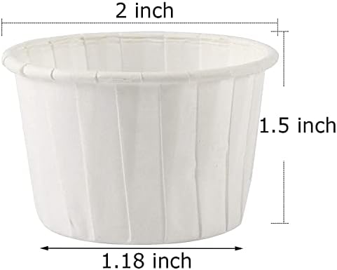 ALITAVER 300 PCS 1 oz Copo de papel de papel descartável Copo de Souffle para ketchup, sacramento, condimentos ou Copa