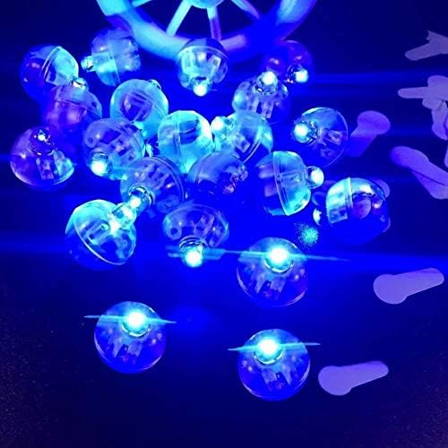 Neo loons® 100pcs/lote 100 x azul redondo led lâmpada flash lâmpada de balão leve tempo de espera de espera para lanterna de papel