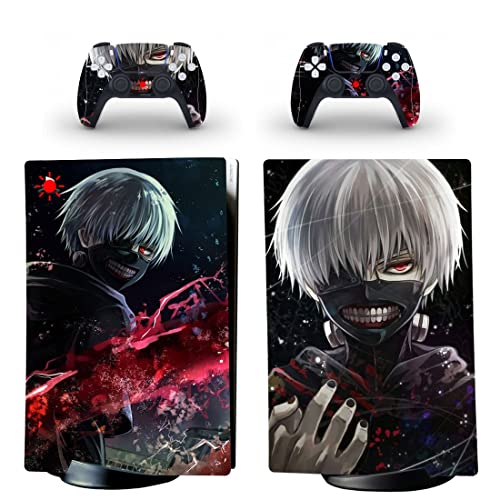 Anime Tokyo Touka Kaneki Ken Ghoul Rize PS4 ou Ps5 Skin Skin para PlayStation 4 ou 5 Console e 2 controladores Decal