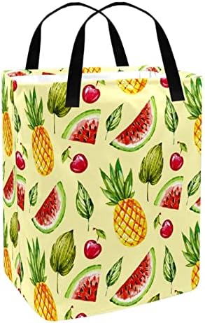 Summer Fruit Watermelon Pinexple Print Print Lavanderia dobrável cesto de lavanderia de 60l cestas de lavanderia de lavagem de roupas