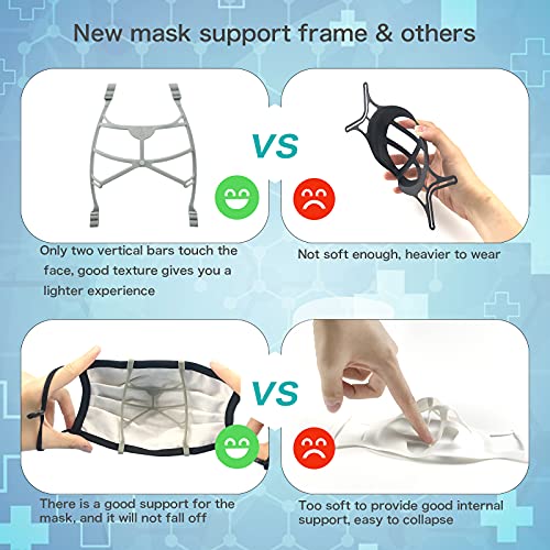 Funnyday 5 PCS PCS 3D Máscara Face Suporte Interno Support Frame Protectar maquiagem de batom de batom fácil respiração