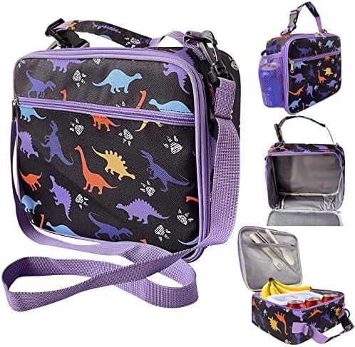 Bolsa de lancheira isolada de Yleric Bolsa de almoço térmico reutilizável à prova de vazamento para o escritório de trabalho escolar Lunhana azul unicorn.