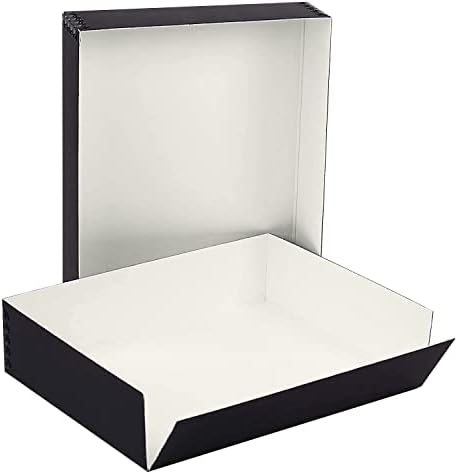 Lineco Archival 9x12 Caixa de armazenamento de impressão, design frontal de gota, 9x12x3, cor externa: preto
