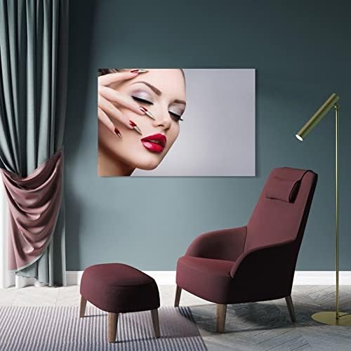 Modern Fashion Art MakeUp Salon Salão de beleza Poster Poster Posters e impressões Fotos de arte da parede para decoração de quarto