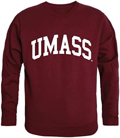 W República UMass Universidade de Massachusetts Amherst Minuteman Arch Crewneck Sweater Sweater Maroon
