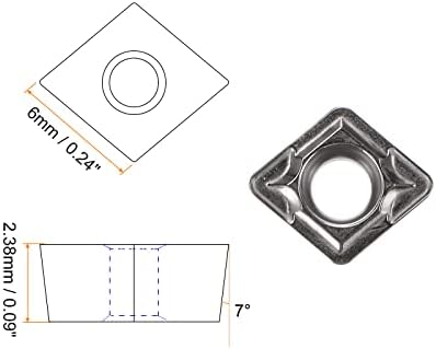 UXCELL CARBIDE Turn Inserts CCMT060208TF Ferramenta de corte de ranhura de moagem para o suporte de torneamento da série