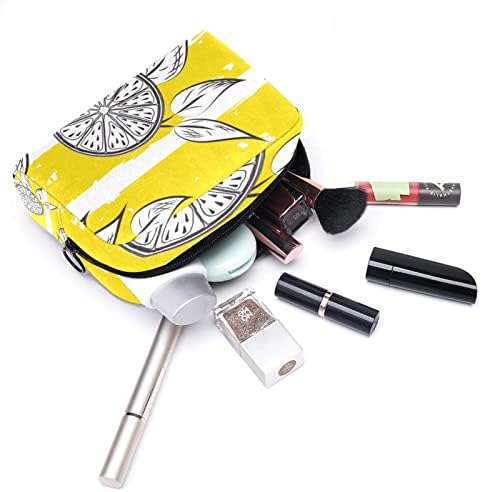 Tbouobt Bolsa cosmética para mulheres, bolsas de maquiagem Bolsa de higiene pessoal espaçosa Bolsa de viagem, verão amarelo
