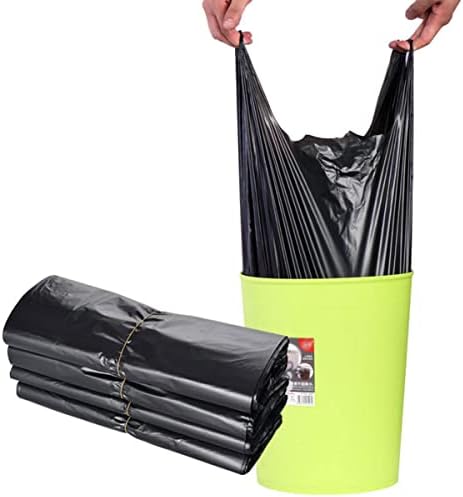 Stobok saco de lixo preto 200 pcs com espessura lixo de lixo de banheiro saco de lixo de lixo pequeno coletes de colete pequeno manuseio-