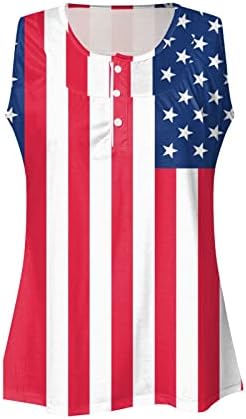 Camisas casuais femininas Moda PLAPA TAMANHA DIA AMERICANA DA INDEPENDÊNCIA AMERICANA PRIMAGEM CURTO MUITO CURTO TOP PULLOVER DE GETO V