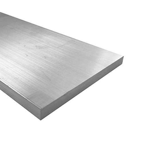 Barra plana de alumínio de 1/4 x 8, 6061 placa, 1 polegada de comprimento, estoque de moinho T6511