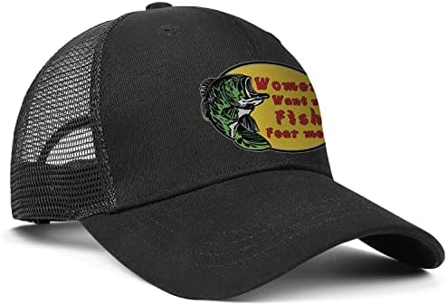 Mulheres querem que eu me peixe me tema chapéu para homens, chapéus engraçados de caminhão de caminhão ideal, preto, preto
