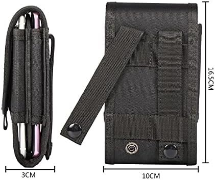 Coldre de telefone de dupla capacidade de Ironseal, bolsa tática Molle Bolsa compacta Cintura da cintura para iPhone 14 Plus/14
