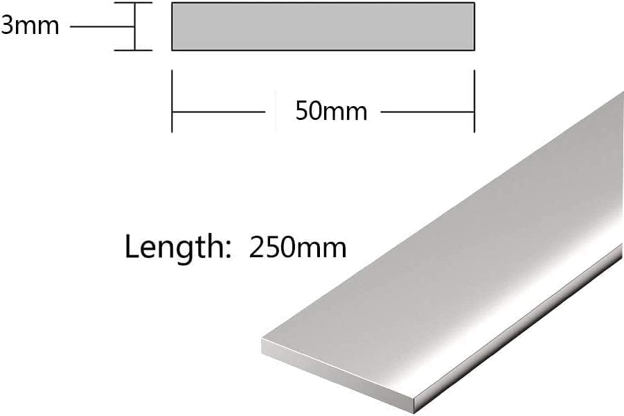 Barra plana de aço inoxidável LQBYWL, tiras de chapa metal, corte de aço inoxidável, barra plana de aço inoxidável 4pcs 4mm