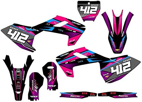 2017-2018 TX Surge Pink Senge Graphics Complete Kit com piloto I.D. Compatível com Husqvarna