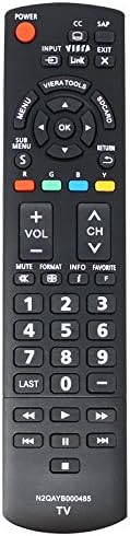 Substituição de 2 pacote TC-P58S2 Controle remoto HDTV para TV da Panasonic-Compatível com N2QAYB000550 Panasonic TV Remote Control