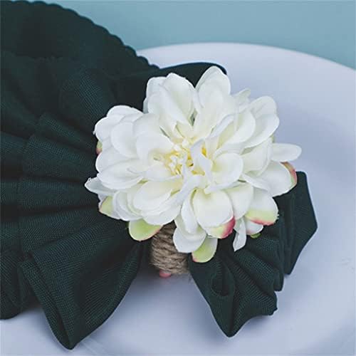 MJWDP 6pcs em forma de flor em forma de toalha anel de guardana