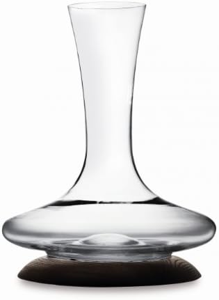 Decanter de Crook Legnoart com base de Ashwood, transprential, 32 x 32 x 27,5 cm