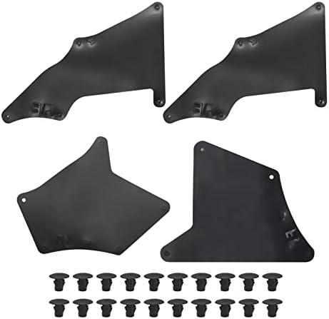 Nikujuga 4 PCs Splash Seals & Clips Splash Guards Shields Fender Liner Fit para 2003-2009 Toyota 4Runner Black