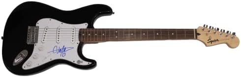 Billy Strings assinou autógrafo em tamanho grande Black Fender Stratocaster Electric Guitar E w/Beckett Authentication Bas