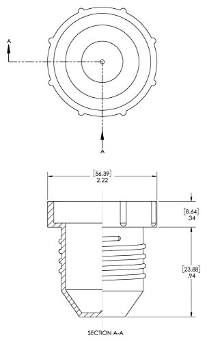 CAPLUGS ZHF241AK1 PLACO PLÁSTICO PLÁSTICO PLÁSTICO PARA ACODADOS DE JIC FALADOS. PD-HF-24, PE-LD, para conectar o tamanho de