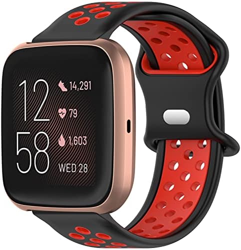 Bandas Pakintu compatíveis com faixas Fitbit Versa 2, pulseira de Silicone Sport de liberação rápida para Fitbit Versa/Versa 2/Versa