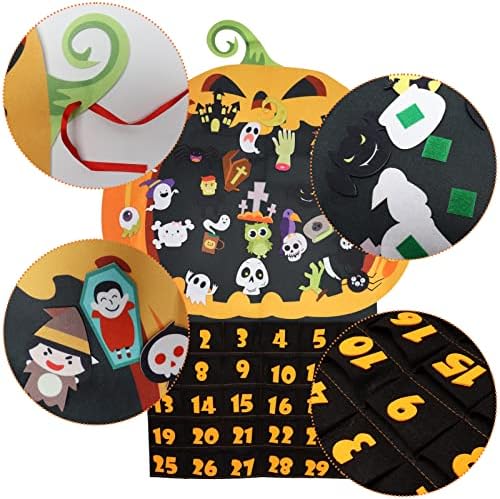 2022 Calendário de contagem regressiva do calendário de Halloween Halloween com ornamentos de 30pcs Conjunto ， Pendurado