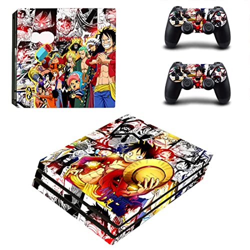 Anime One e dois luffy zoro sanji ás ps4 ou skin skin skin skin para a Sony PlayStation 4 - 5 Console e 2 controladores