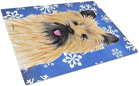 Tesouros de Caroline SC9375LCB Cairn Terrier Winter Flakes Snow Feriodds Glass Rutt