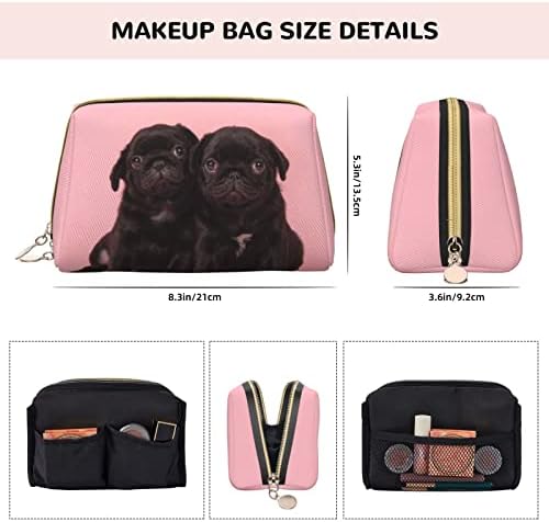 Ognot Bolsa de higieness para homens e mulheres, Bolsa de Viagem de Bolsa de Vasiologia de Pug Black para homens e mulheres, bolsa