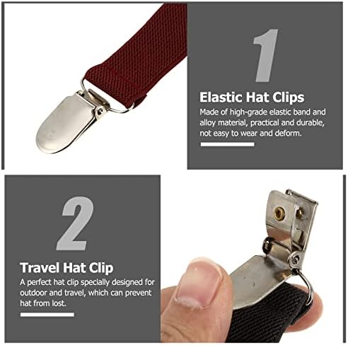 6pcs elástico prático clipe clipe hat clipes portátil hat clipe saco clipes