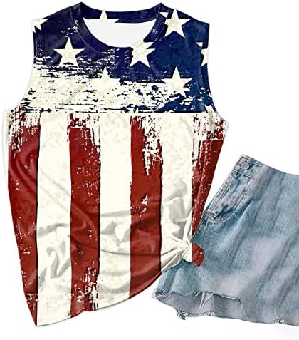 Twgone 4 de julho Camisas para mulheres Memorial Day Tops