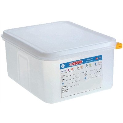 Recipiente de armazenamento de alimentos de plástico branco 6 polegadas 6 x 12 3/4 x 10 1/2 . Pacote Quantidade: 4