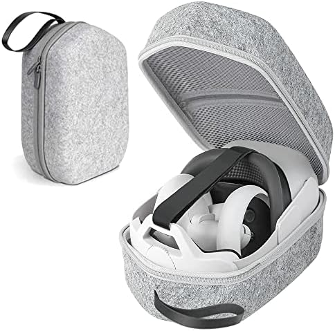 Carregando acessórios de caixa para o Oculus Quest 2, compatível com estojo de transporte rígido com Oculus Quest 2/Elite Strap Edition, Bolsa de armazenamento de capa espacial grande, adequada para viagens, armazenamento doméstico