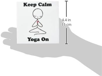 3drose cst_123070_4 Mantenha a calma ioga na meditação bastão figura figura ioga lótus posição de montanha -russa cerâmica, conjunto de 8