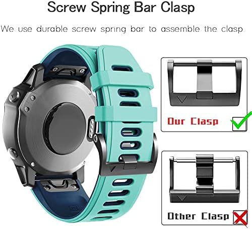 DJDLFA Sport Silicone Watch Band Wrist Screp para Garmin Fenix ​​7 7x 6 6x Pro 5x 5 mais 3HR 935 22mm 26mm 26mm FATO EASTFIL