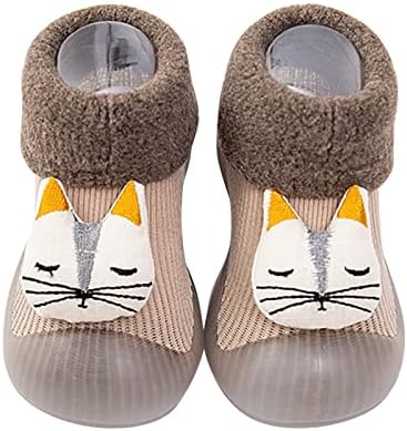 Calçados infantis calçados de inverno para criança sapatos de fundo macio de fundo interno não deslizamento meias de animais
